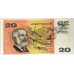 AUSTRALIA 1979 . TWENTY 20 DOLLAR BANKNOTE . ERROR . WET INK TRANSFER